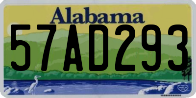 AL license plate 57AD293