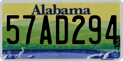 AL license plate 57AD294