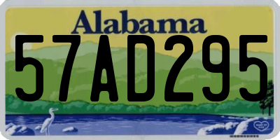 AL license plate 57AD295