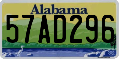 AL license plate 57AD296