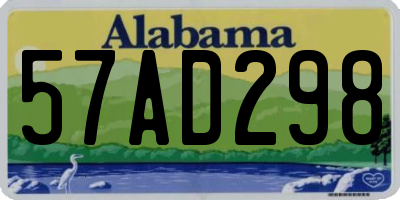AL license plate 57AD298