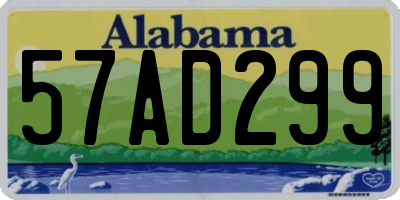 AL license plate 57AD299