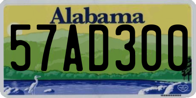 AL license plate 57AD300
