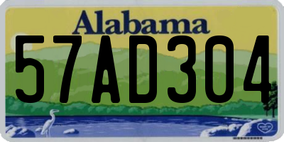 AL license plate 57AD304