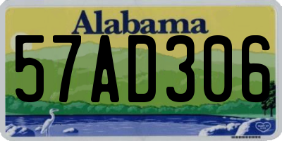 AL license plate 57AD306