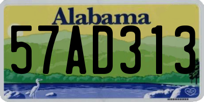 AL license plate 57AD313