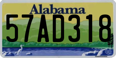 AL license plate 57AD318