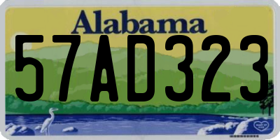 AL license plate 57AD323