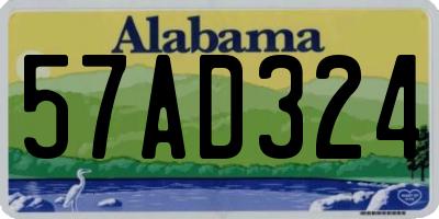 AL license plate 57AD324