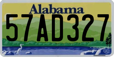 AL license plate 57AD327