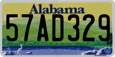 AL license plate 57AD329