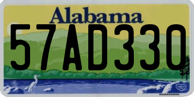 AL license plate 57AD330