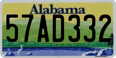 AL license plate 57AD332