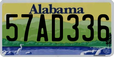 AL license plate 57AD336