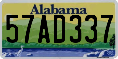 AL license plate 57AD337