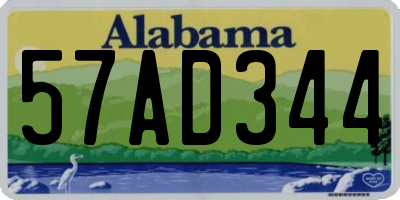AL license plate 57AD344
