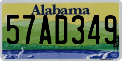 AL license plate 57AD349