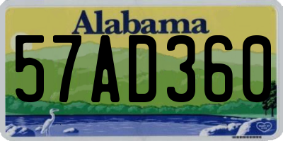 AL license plate 57AD360