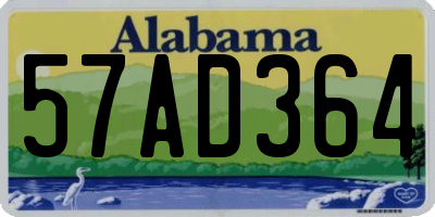 AL license plate 57AD364
