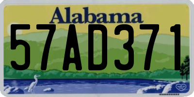 AL license plate 57AD371