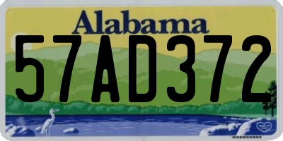 AL license plate 57AD372