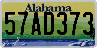 AL license plate 57AD373