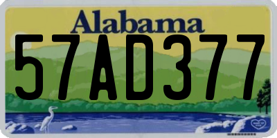 AL license plate 57AD377