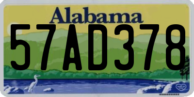 AL license plate 57AD378