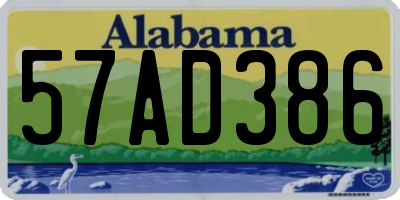 AL license plate 57AD386