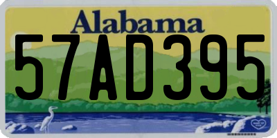 AL license plate 57AD395
