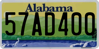 AL license plate 57AD400