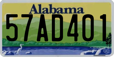 AL license plate 57AD401