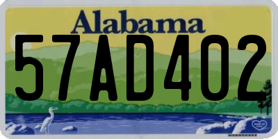 AL license plate 57AD402