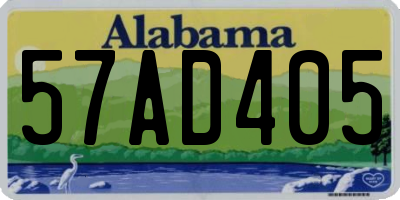 AL license plate 57AD405
