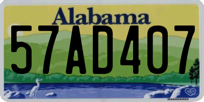 AL license plate 57AD407