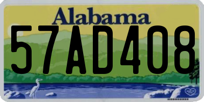 AL license plate 57AD408