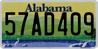 AL license plate 57AD409