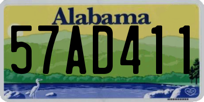 AL license plate 57AD411