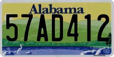 AL license plate 57AD412