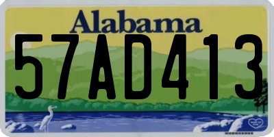 AL license plate 57AD413