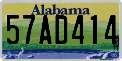 AL license plate 57AD414