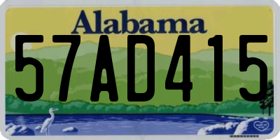 AL license plate 57AD415