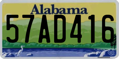 AL license plate 57AD416