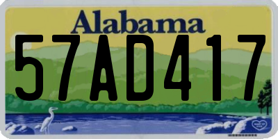 AL license plate 57AD417