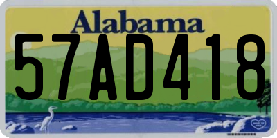 AL license plate 57AD418