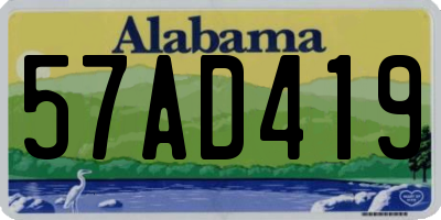 AL license plate 57AD419