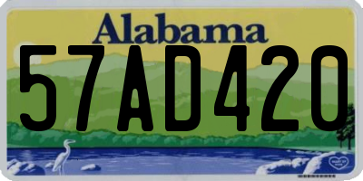 AL license plate 57AD420