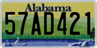 AL license plate 57AD421