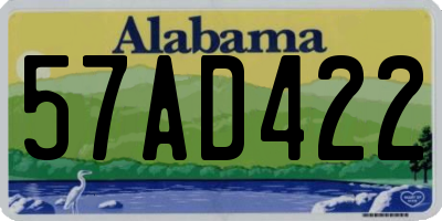AL license plate 57AD422