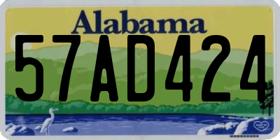 AL license plate 57AD424